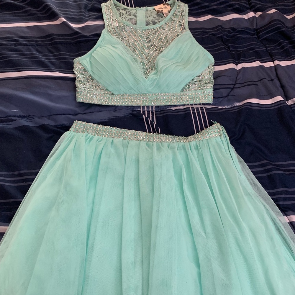 Seafoam Green Homecoming Dress Set